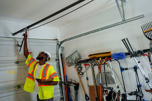 Professional Garage Door Panel Replacement technician working in South Valley Stream, NY